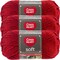 Red Heart Soft Really Red Yarn - 3 Pack of 141g/5oz - Acrylic - 4 Medium (Worsted) - 256 Yards - Knitting/Crochet